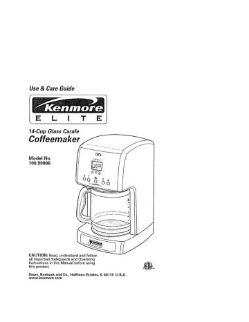 Kenmore 100.90006 Manual pdf manual